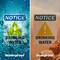 Signmission Drinking Water Sign With Symbol, 3.5 in W x Rectangle, Vinyl Decal OS-2PACK-NS-D-35-V-11550 - alternate 2